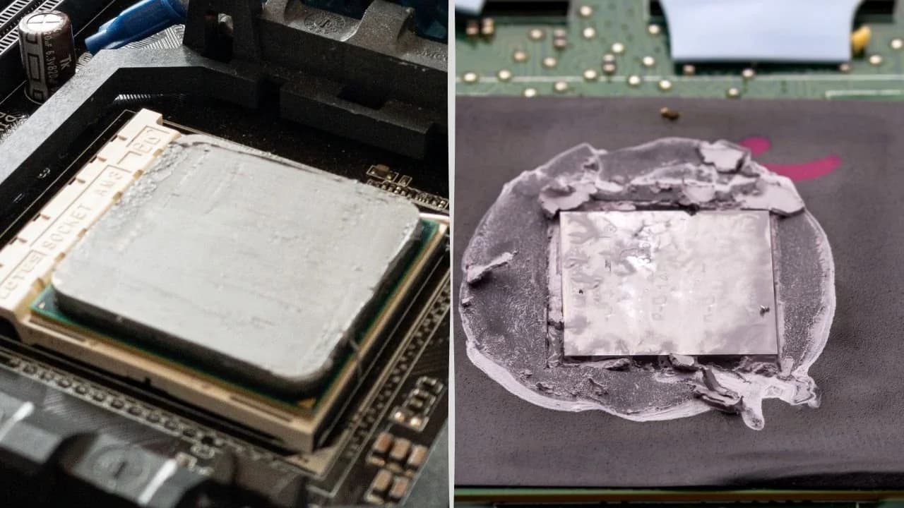 Wie sollte gute und schlechte Wärmeleitpaste auf der CPU aussehen?